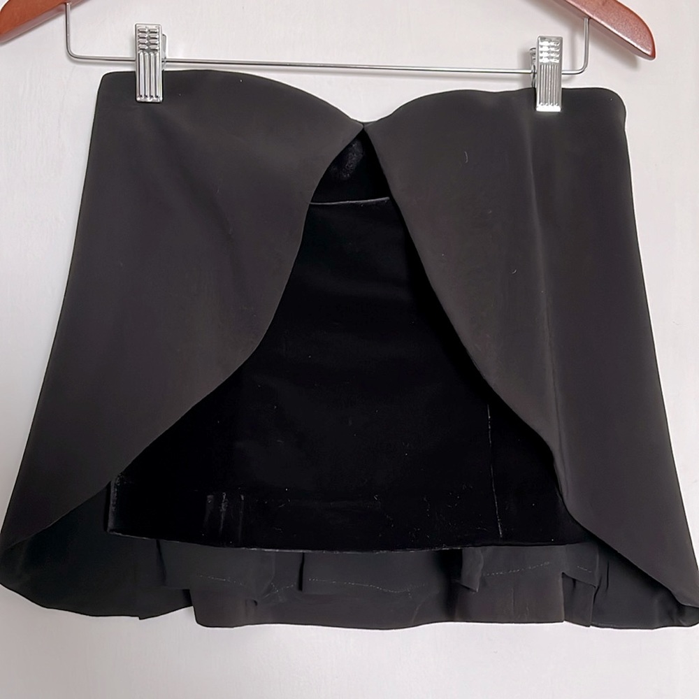 ZARA BASIC BLACK CROPPED STRAPLESS CAMISOLE NWOT